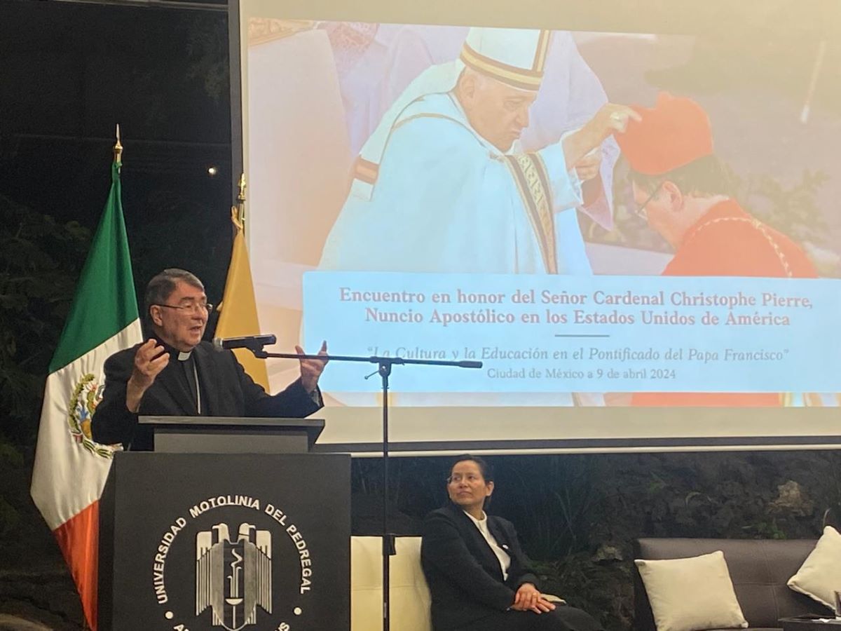 Cardenal Christophe Pierre pide a la iglesia de México impulsar el Pacto Educativo del Papa