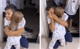 VIDEO: el emotivo momento en que una niña con cáncer se reencuentra con sus hermanos tras tratamiento