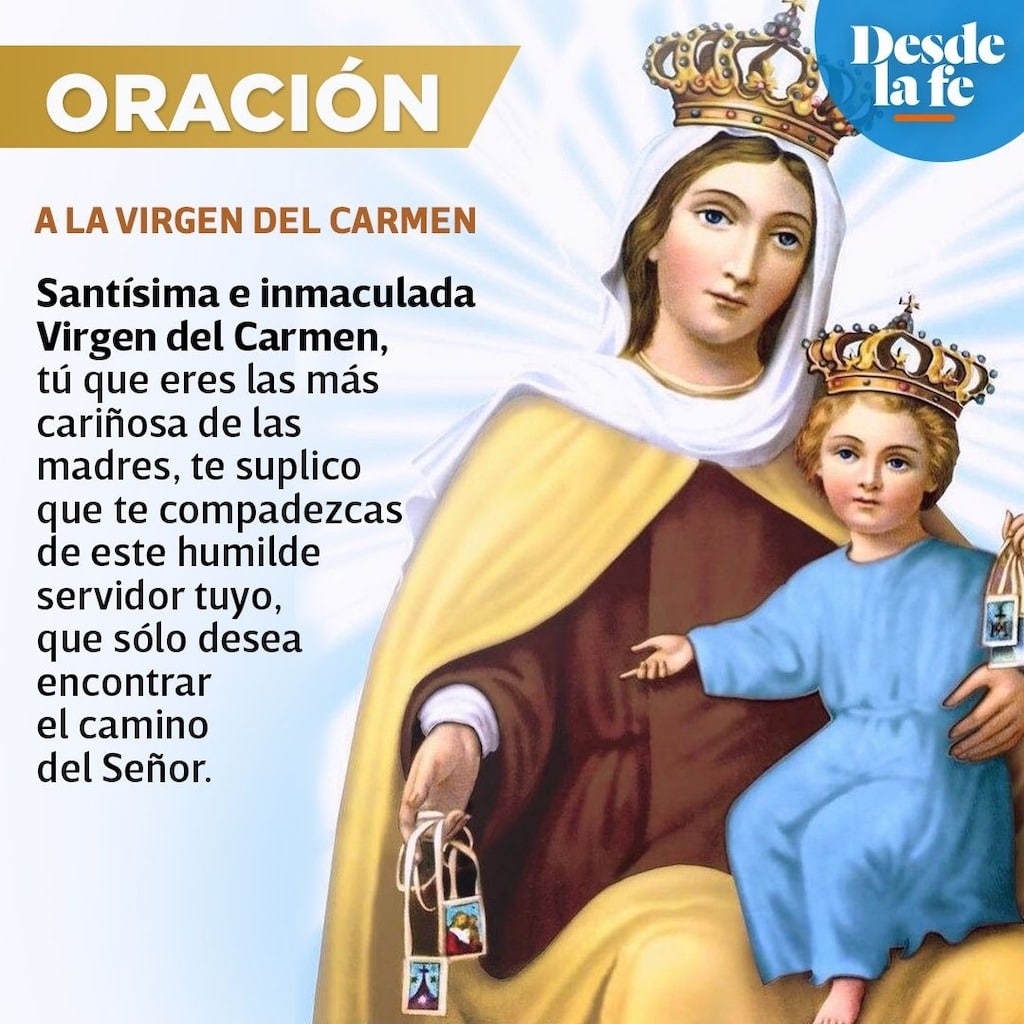 Oración a la Virgen del Carmen para pedir su ayuda en momentos difíciles / Ilustración: Desde la fe