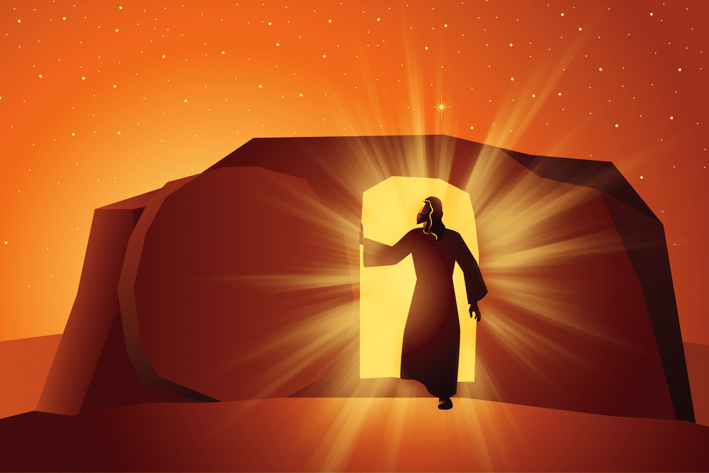 Primer misterio del Rosario de miércoles y domingo: misterios gloriosos. La Resurrección del Señor / Ilustración: Desde la fe