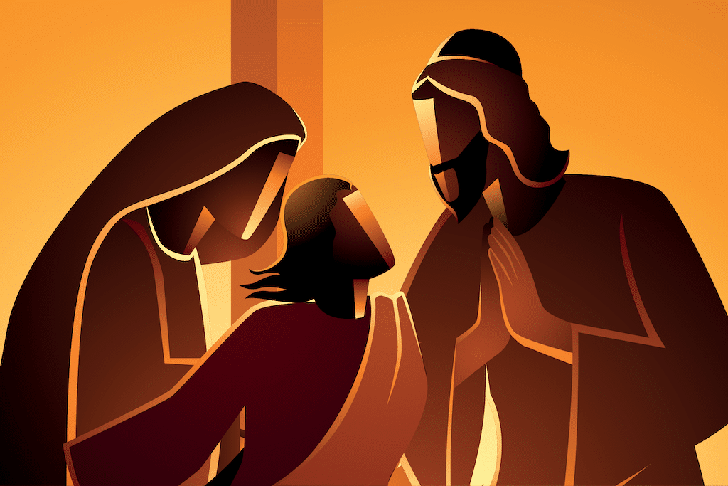 Quinto misterio gozoso: el Niño Jesús perdido y hallado en el templo / Ilustración: Desde la fe