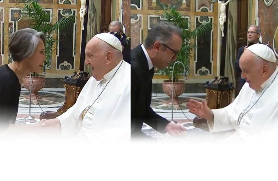 VIDEO | Chumel Torres y Florinda Meza se reúnen con el Papa: “Los católicos mexicanos rezamos por él”