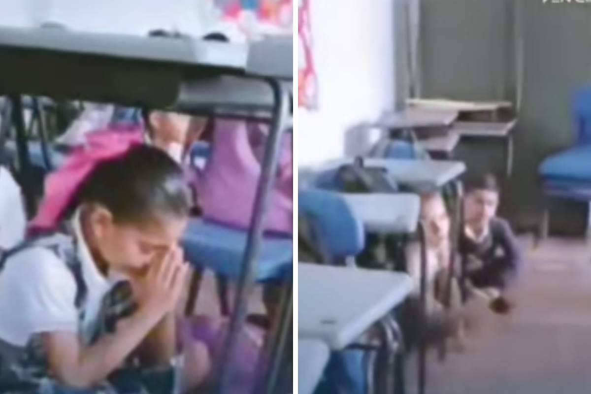 VIDEO | Maestra calma a sus alumnos con una oración en medio de una balacera: "Jesús, envía a tus ángeles"