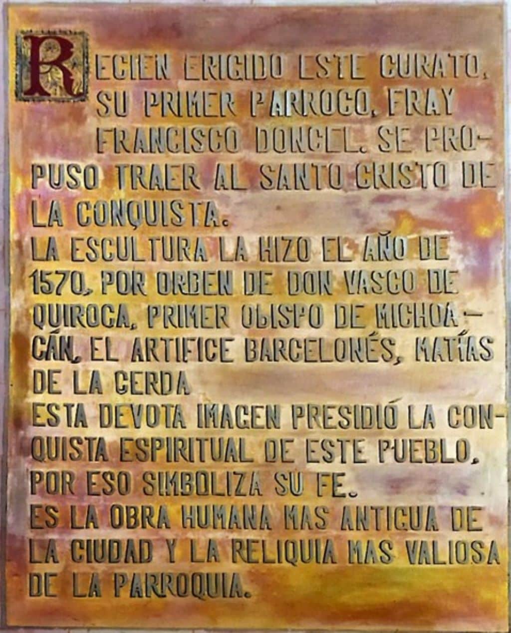 450 años de historia envuelven al “Señor de la Conquista”, imagen elaborada en Pátzcuaro con caña de maíz y orquídeas silvestres.