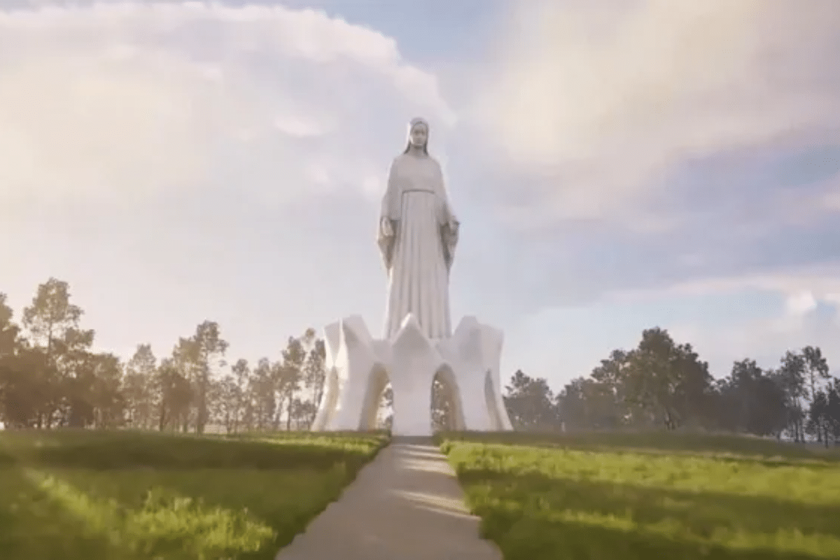 VIDEO | Con casi 56 metros de altura, así será el monumento gigante a la Virgen María