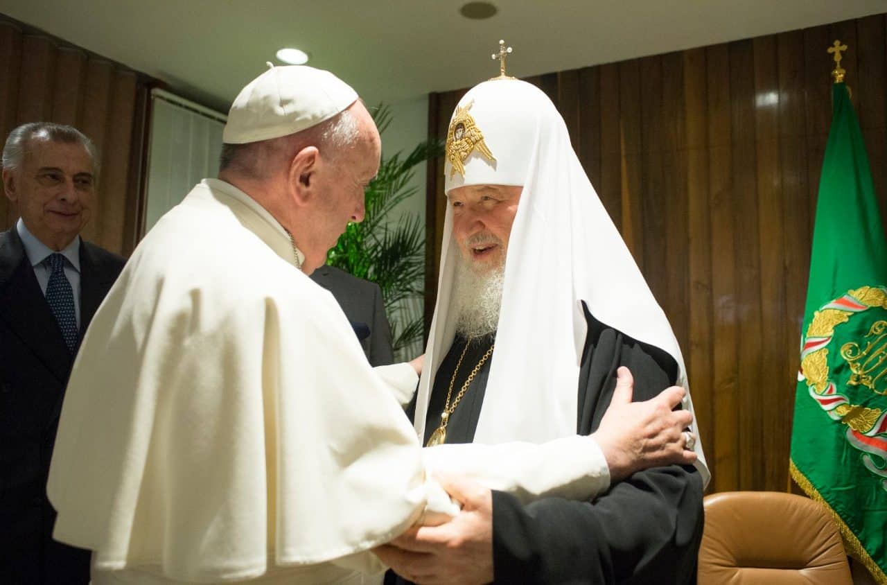 El Papa Francisco con el Patriarca Kirill