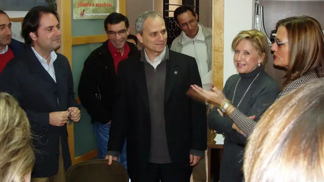 Robert Francis Prevost, el actual papa León XIV, durante una visita al colegio San Agustín, en Madrid.