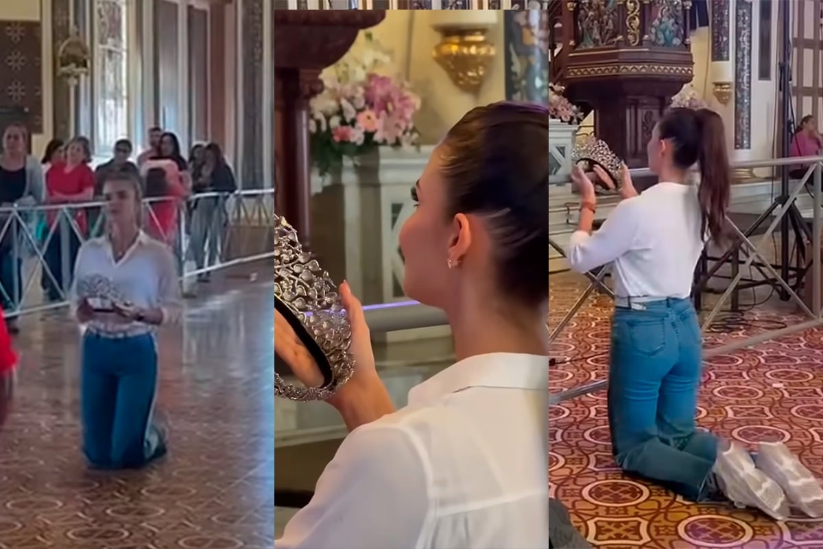 Miss Universe Costa Rica, cumple promesa y lleva su corona a la Virgen de Los Ángeles