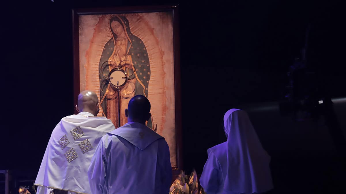 Un cierre maravilloso del Concierto Cielo Abierto: Jesús Eucariastía con su Madre, María de Guadalupe. Foto: Luis Aldana.