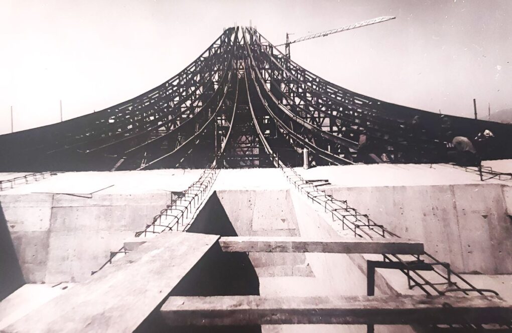 construcción de la nueva basílica