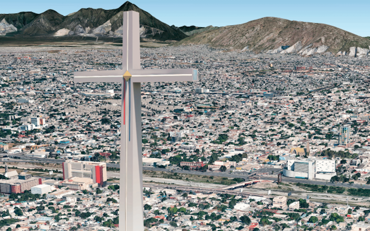 170 metros de concreto: así se levantará la monumental Cruz de la Misericordia en Monterrey