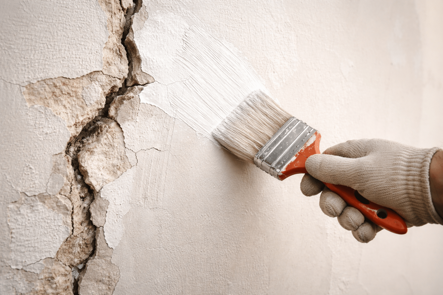 Tapar hoyos con pintura