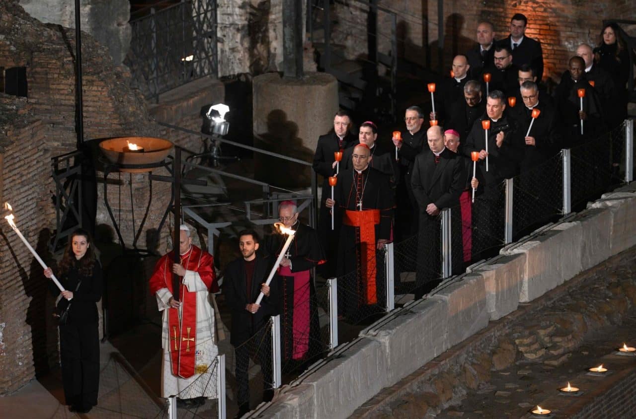 Viacrucis en el Coliseo presidido por el Papa León XIV, Viernes Santo, 3 de abril de 2026. Foto: Vatican Media