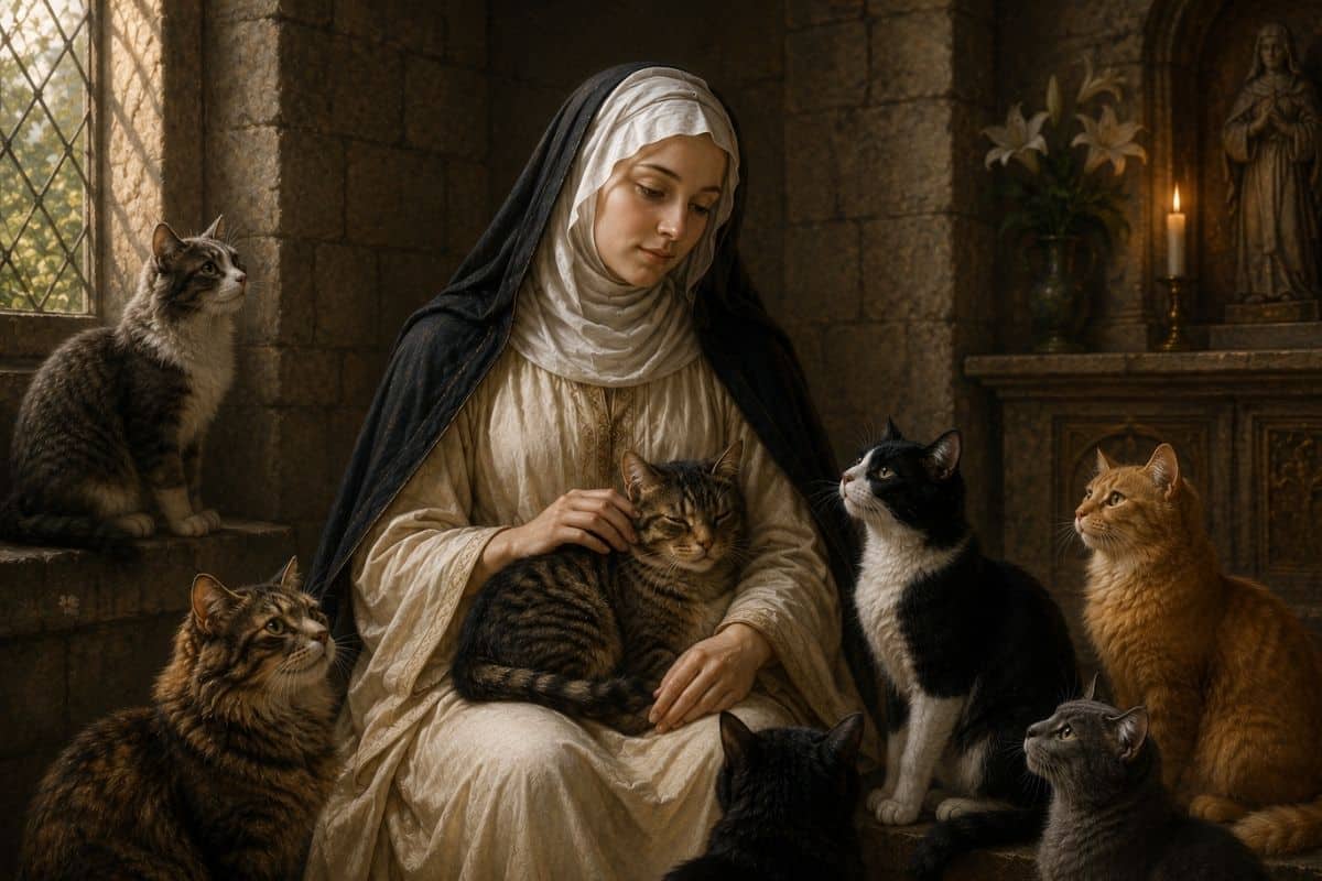 ¿Por qué Santa Gertrudis es patrona de los gatos?